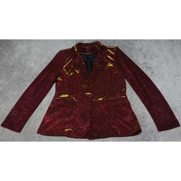 Rock & Roll Denim Jackets & Blazers - Rock & Roll Denim Blazer Jacket Women's Medium Red Color Changing Metallic